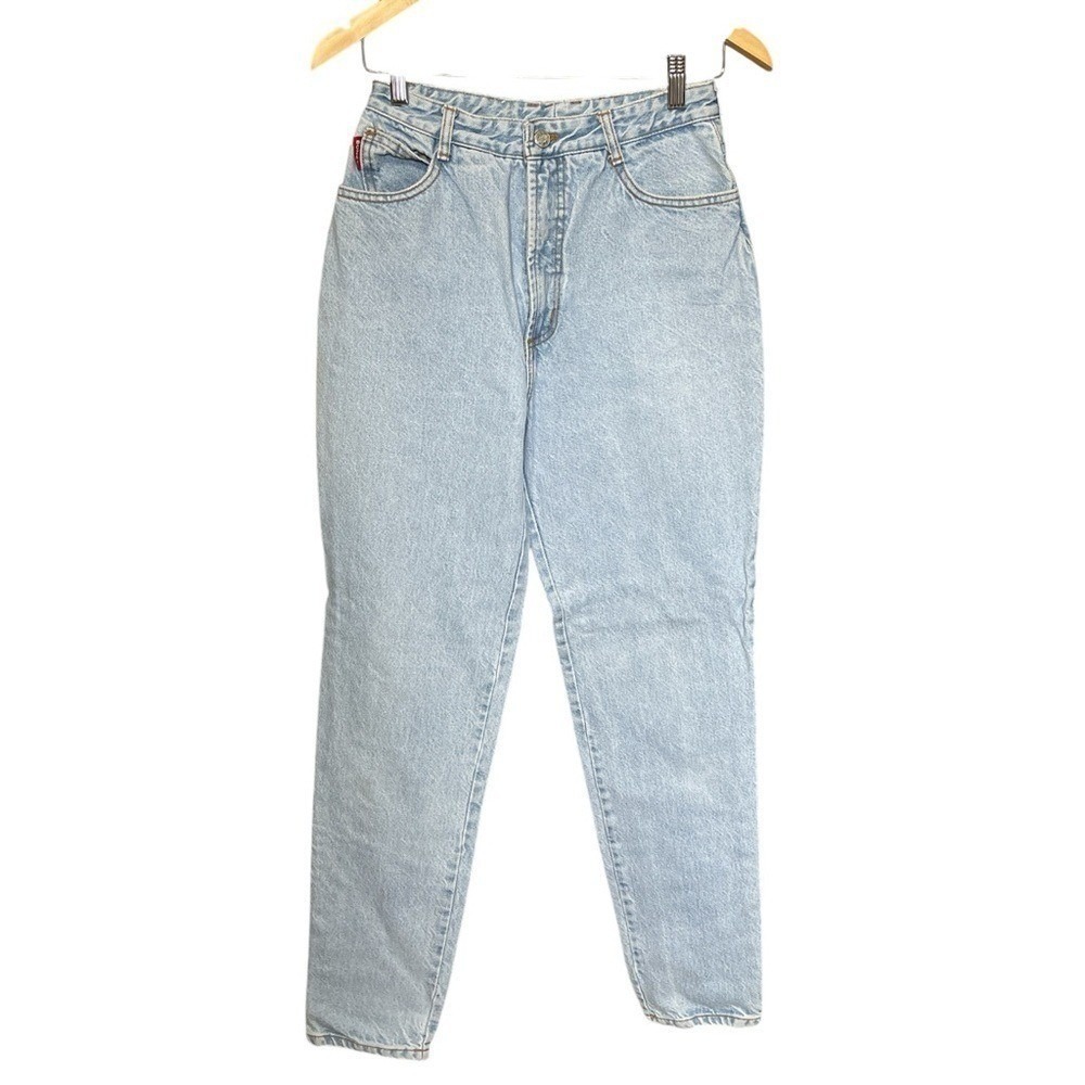 Bongo Jeans Women 9 Light Blue Vintage High Rise Tapered‎ Mom Denim USA Made
